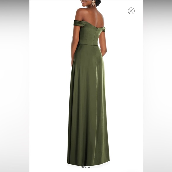 Petite Olive Green Gown - Picture 2 of 5